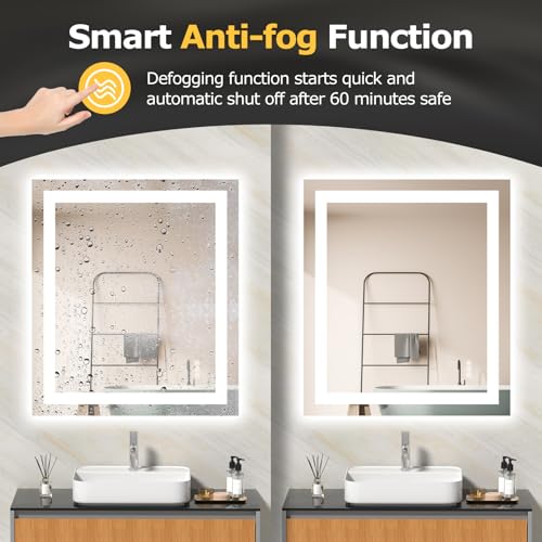 28"X32" LED Bathroom Mirror with Lights