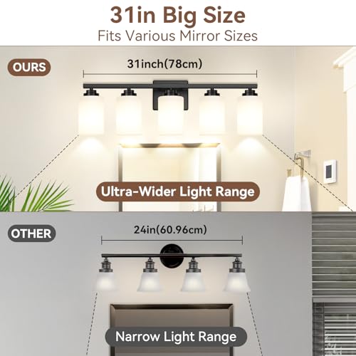 5 Light Bathroom Light Fixtures