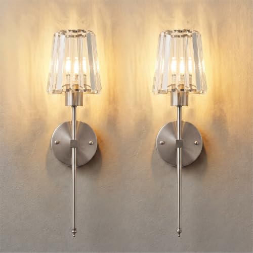 Hardwired Crystal Wall Sconces Set of 2 (2 Count)