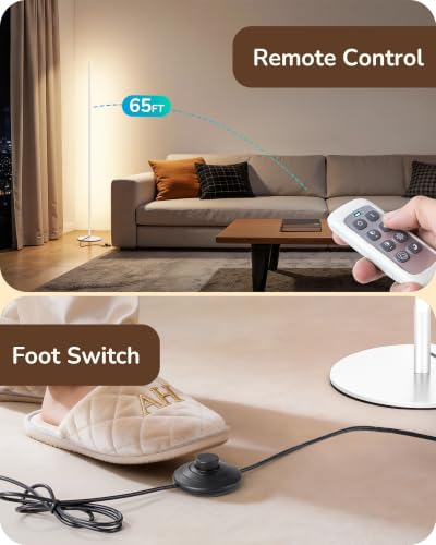 2 Pack 57.5” Floor Lamps with Remote (2 Count)