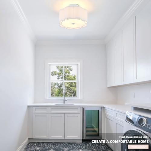 13" White Semi Flush Mount Ceiling Light