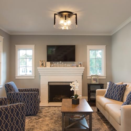 Black Flush Mount Ceiling Light Fixture