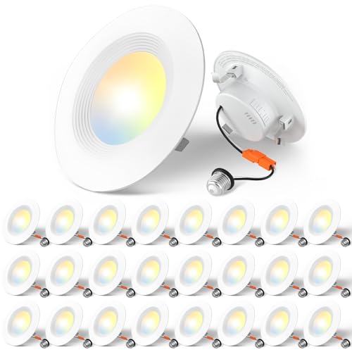24 Pack 4 inch 5CCT LED Recessed Lighting (24 Count)
