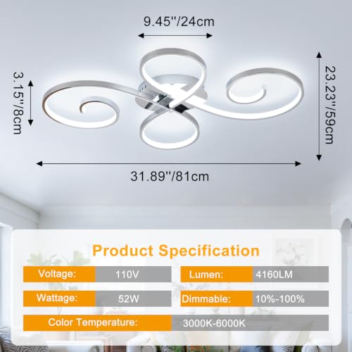62W Modern LED Ceiling Light