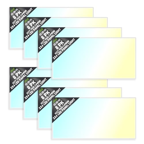 2x4 LED Flat Panel Light Drop Ceiling Office Fixture (8 Count)