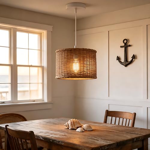 UL Listed]White Pendant Light Kit Industrial