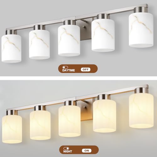 5 Light Bathroom Light Fixtures (5 Count)