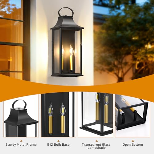 21" Large Outdoor Wall Lights (2 Count)