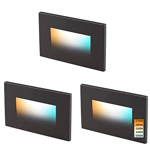 120V 5CCT Dimmable LED Indoor Outdoor Step Light (3 Count)