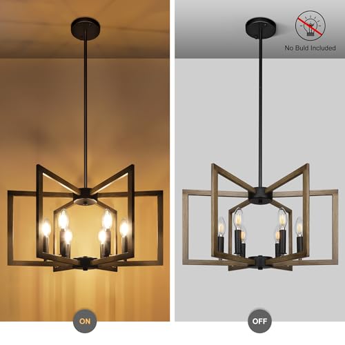 6 Light Modern Farmhouse Pendant Lights for Kitchen Island