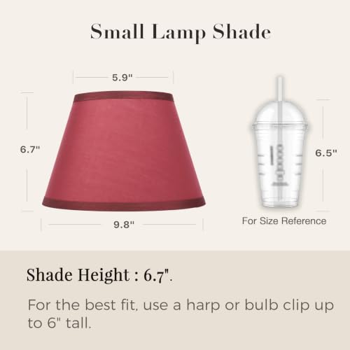 Small Burgundy Empire Lamp Shade for Table Lamp