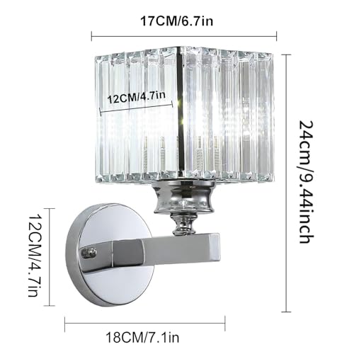 Hardwired Crystal Wall Sconces