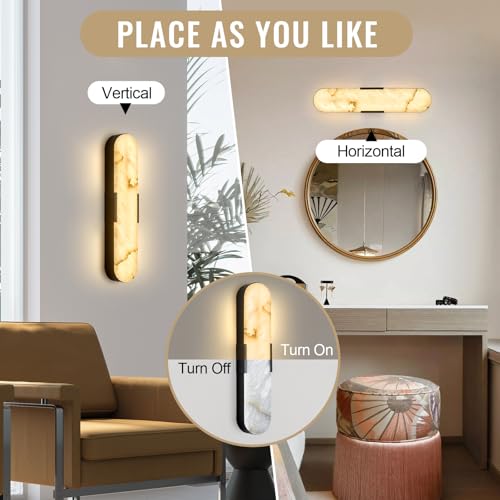 Alabaster Wall Sconces (2 Count)