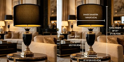 16 Inch Large Drum Lamp Shades Set of 2 (2 Count)