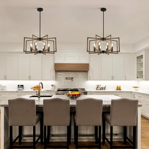 8 Light Modern Farmhouse Chandelier (8 Count)