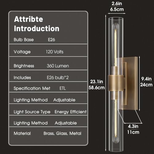 Brass Bathroom Vanity Wall Sconces