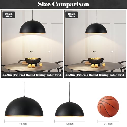 16 Inch Industrial Pendant Lighting for Kitchen Island (2 Count)