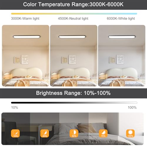 27.6 Inch Dimmable LED Linear Ceiling Light