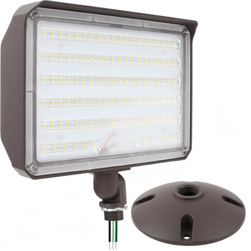 80W Outdoor LED Flood Light Dusk to Dawn with Knuckle