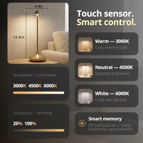 Cordless Rechargeable Table Lamp