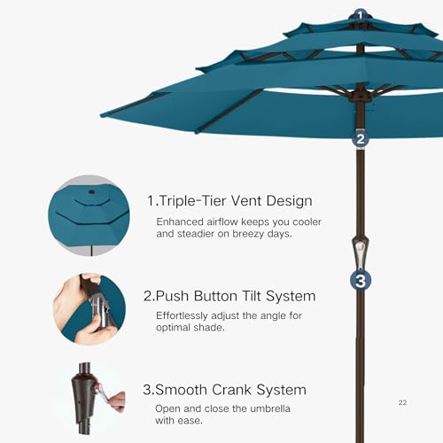9ft 3 Tier Patio Umbrella