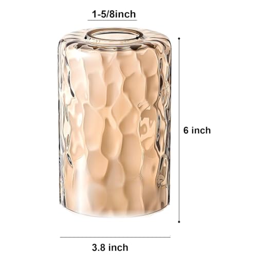 3 Pack Amber Glass Lamp Shade Replacements