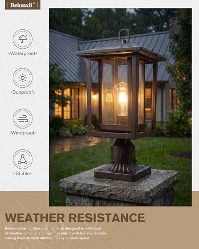 Oil Rubbed Bronze Outdoor Post Lights 2 Pack (2 Count)