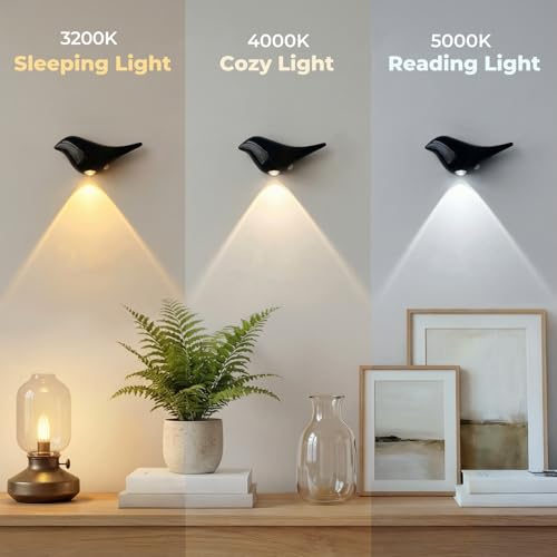 2 Pack Obsidian Bird Wall Light (2 Count)
