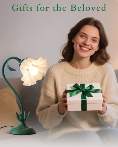 Flower Table Lamp Cute Desk Lamp for Bedroom Home Decor
