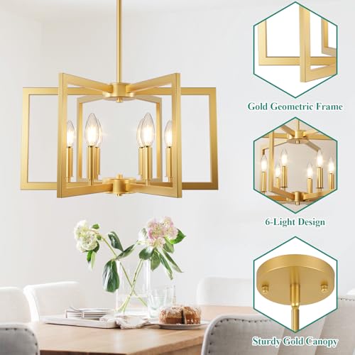 20" 62" Height Adjustable Gold Kitchen Chandelier for Dining Room