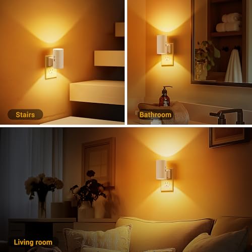 Amber Night Lights Plug into Wall (2 Count)