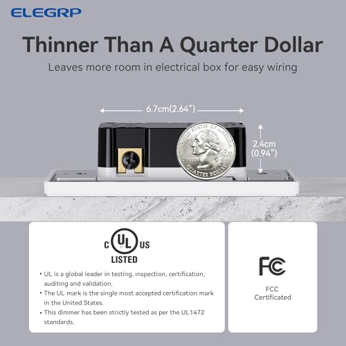 Dimmer Light Switch for 300W Dimmable LED (5 Count)