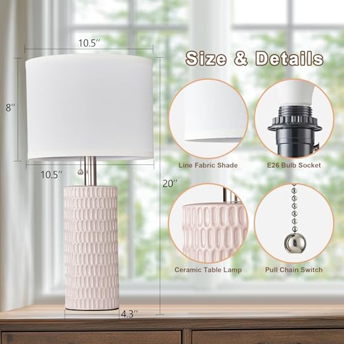 Modern Ceramic Table Lamps Set of 2 (2 Count)