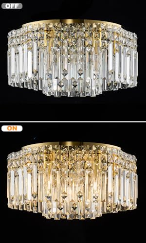 Flush Mount Crystal Chandelier