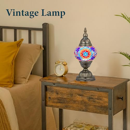 Turkish Mosaic Lamp Stained Glass Table Lamp with Tiffany Style