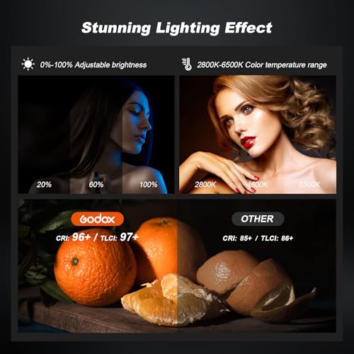 2PACK SL100Bi Professional COB LED Video Lighting Kit