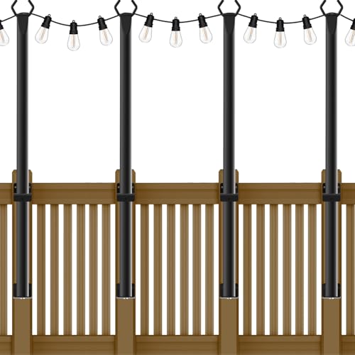 4 Pack String Light Poles (5 Foot)