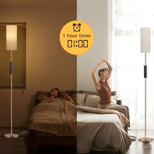 64'' Floor Lamps for Living Room with Remote Control and Stepless Dimmable Colors Temperature & Brightness