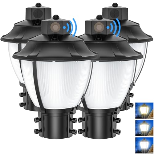 4Pack LED Post Top Light 80W 60W 48W Adjustable Outdoor Pole Light