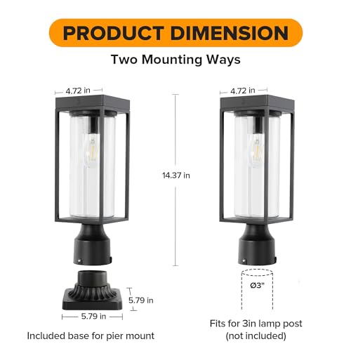 2 Pack Solar Post Lights (2 Count)