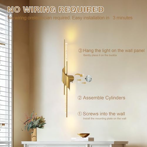 Battery Operated Wall Sconces Set of 2 (2 Count)