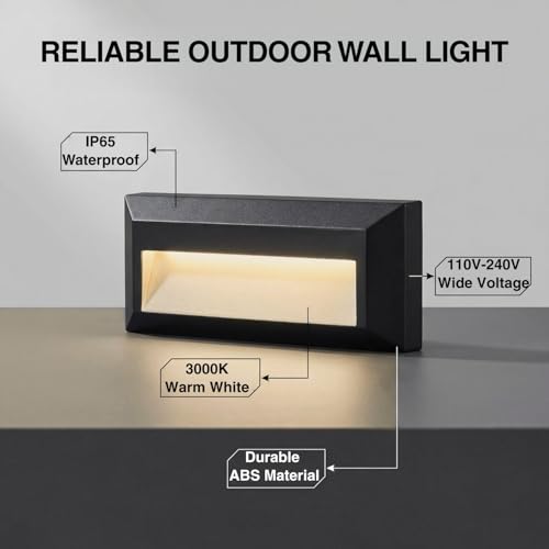 LED Outdoor Indoor Step Lights (6 Count)