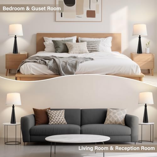 Modern Touch Lamps for Nightstand (2 Count)