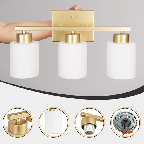 Gold Bathroom Light Fixtures Vanity Lights Over Mirror