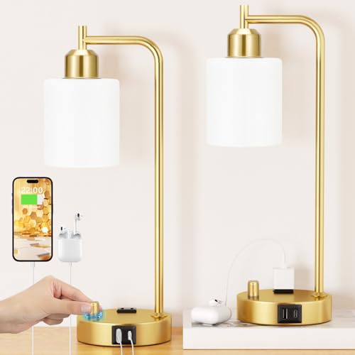 Industrial Table Lamps for Bedroom Set of 2 (2 Count)