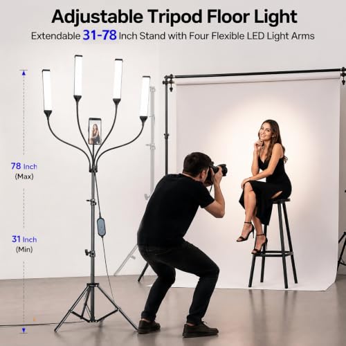 Esthetician Light with Four Flexible Arms