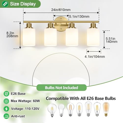 4 Light Bathroom Light Fixtures