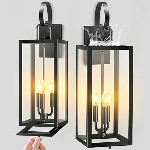 25'' Large Outdoor Wall Sconce with Closed Bottom
