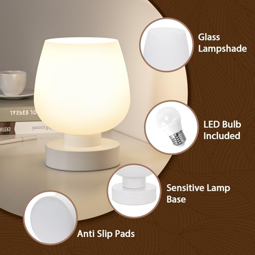 Small Touch Table Lamp for Nightstand