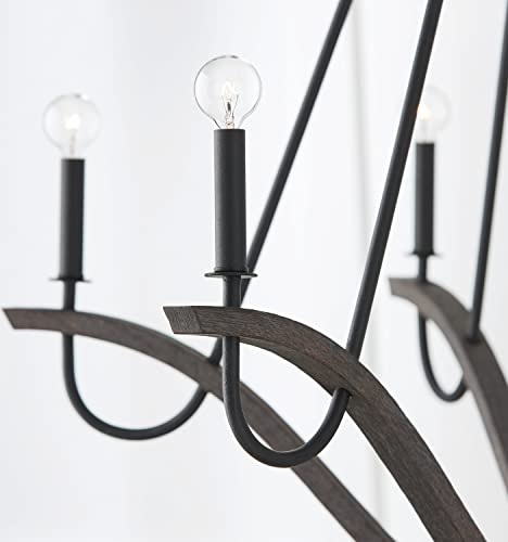 447662CK Clive Farmhouse Handcrafted Mango Wood Chandelier